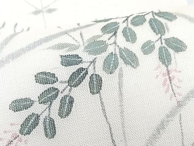 平和屋着物＊夏物　九寸名古屋帯　手描き　草花文　正絹　逸品　CABJ4764fb