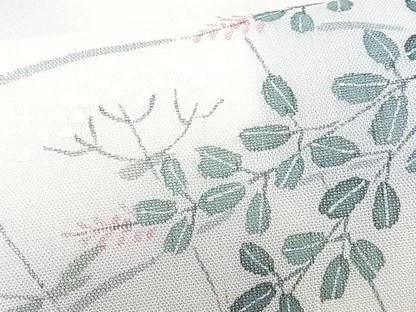 平和屋着物＊夏物　九寸名古屋帯　手描き　草花文　正絹　逸品　CABJ4764fb