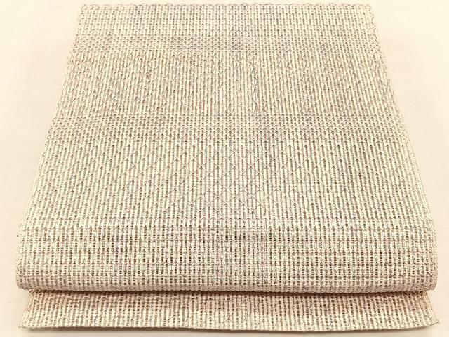 平和屋着物＊夏物　八寸名古屋帯　幾何学文様　正絹　逸品　CABJ4774fb
