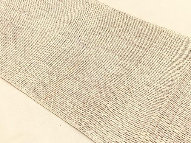 平和屋着物＊夏物　八寸名古屋帯　幾何学文様　正絹　逸品　CABJ4774fb