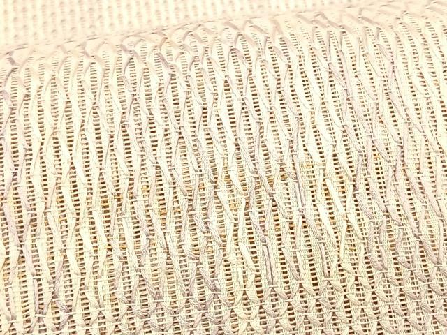 平和屋着物＊夏物　八寸名古屋帯　幾何学文様　正絹　逸品　CABJ4774fb