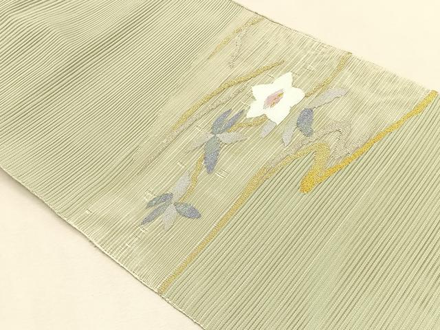 平和屋着物＊夏物　八寸名古屋帯　絽綴れ　桔梗　金銀糸　正絹　逸品　CABJ4778fb