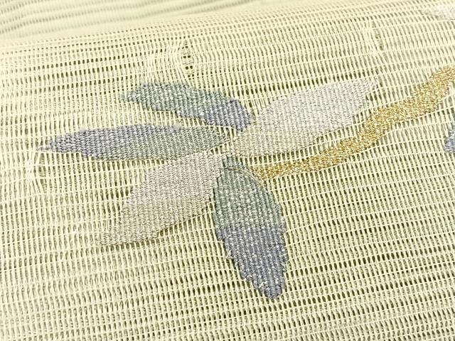 平和屋着物＊夏物　八寸名古屋帯　絽綴れ　桔梗　金銀糸　正絹　逸品　CABJ4778fb