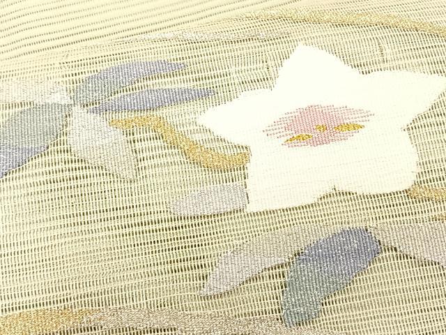平和屋着物＊夏物　八寸名古屋帯　絽綴れ　桔梗　金銀糸　正絹　逸品　CABJ4778fb