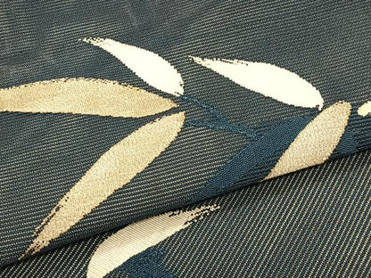 平和屋着物＊夏物　九寸名古屋帯　枝葉文　正絹　逸品　CABJ4780fb
