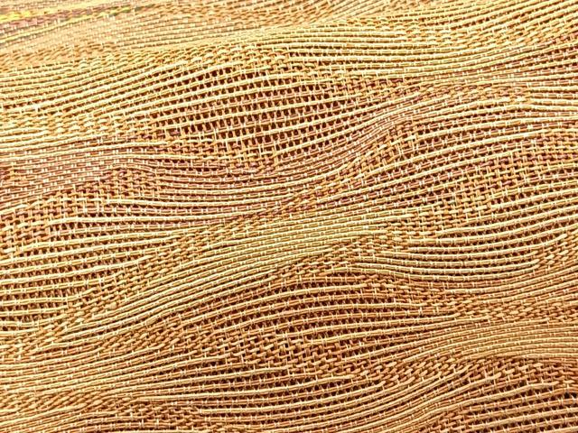 平和屋着物＊夏物　八寸名古屋帯　よろけ縞　正絹　逸品　CABJ4782fb