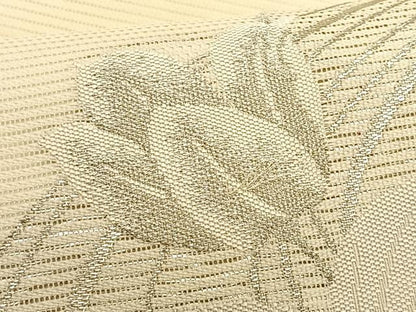 平和屋着物＊夏物　九寸名古屋帯　流水枝花文　金銀糸　正絹　逸品　CABJ4783fb