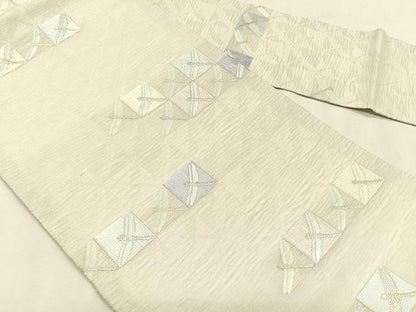 平和屋着物＊夏物　九寸名古屋帯　トンボ　金銀糸　正絹　逸品　CABJ4786fb