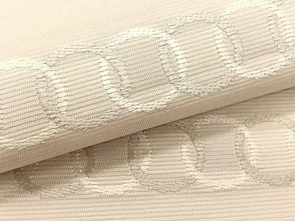 平和屋着物＊夏物　九寸名古屋帯　輪繋ぎ　銀糸　正絹　逸品　CABJ4787fb