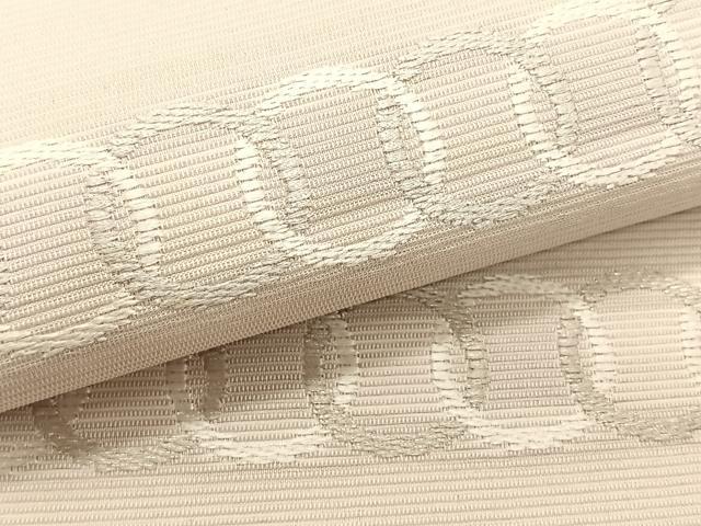 平和屋着物＊夏物　九寸名古屋帯　輪繋ぎ　銀糸　正絹　逸品　CABJ4787fb