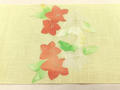 平和屋着物＊夏物　八寸名古屋帯　桔梗　銀糸　CABJ4789fb