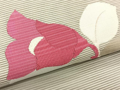 平和屋着物＊夏物　八寸名古屋帯　絽綴れ　枝花文　正絹　逸品　CABJ4791fb