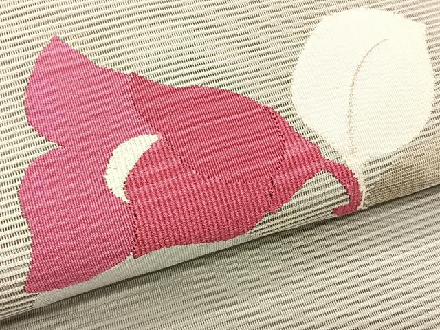 平和屋着物＊夏物　八寸名古屋帯　絽綴れ　枝花文　正絹　逸品　CABJ4791fb