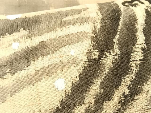平和屋着物＊夏物　九寸名古屋帯　手描き　紬地　立波文　正絹　逸品　CABJ4792fb
