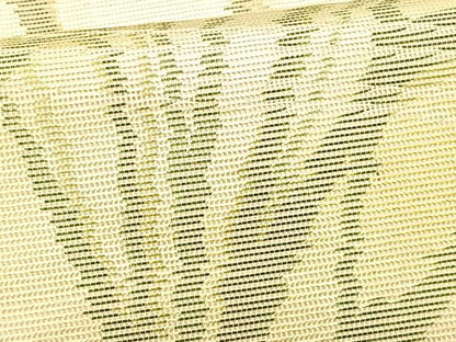 平和屋着物＊夏物　九寸名古屋帯　流水杜若　金糸　正絹　逸品　CABJ4794fb