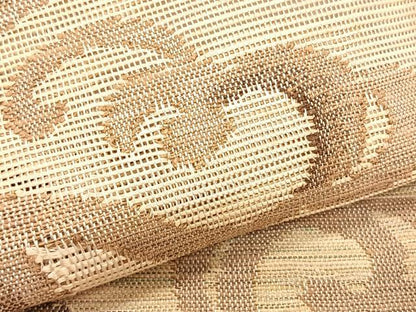 平和屋着物＊夏物　八寸名古屋帯　唐草文　銀糸　正絹　逸品　CABJ4800fb