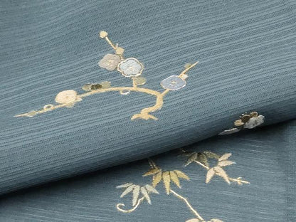 平和屋着物＊夏物　訪問着　変わり絽　総刺繍　松竹梅　金糸　正絹　逸品　CABJ4801hy