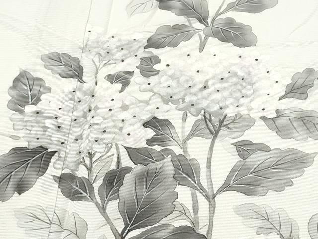 平和屋着物＊夏物　訪問着　絽　手描き　紫陽花　正絹　逸品　CABJ4811hy