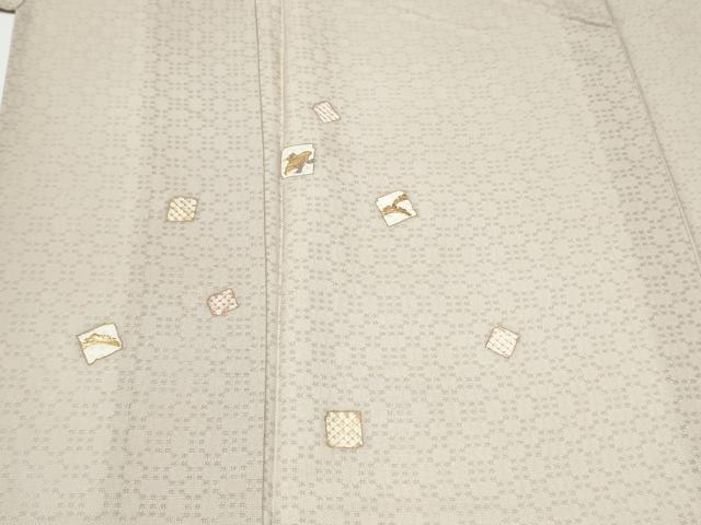 平和屋着物＊夏物　訪問着　竹屋町刺繍　幾何学紋紗　色紙千鳥文　正絹　逸品　CABJ4818hy
