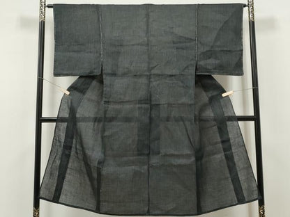 平和屋着物＊夏物　男性　上布　縞　麻　逸品　CABJ4819hy