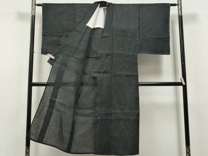 平和屋着物＊夏物　男性　上布　縞　麻　逸品　CABJ4819hy