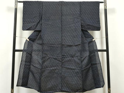 平和屋着物＊夏物　紗紬　菊　正絹　逸品　CABJ4824hy