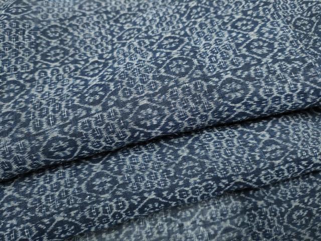 平和屋着物＊夏物　本場小千谷ちぢみ　蜀江花文　麻　逸品　CABJ4831hy