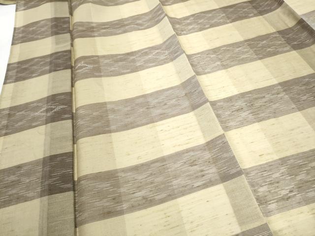 平和屋着物＊夏物　紗紬　市松霞文　正絹　逸品　CABJ4832hy