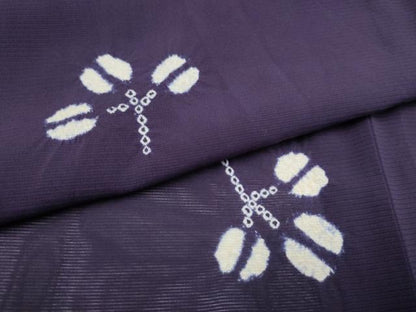 平和屋着物＊夏物　小紋　絽　総絞り　枝葉文　正絹　逸品　CABJ4834hy
