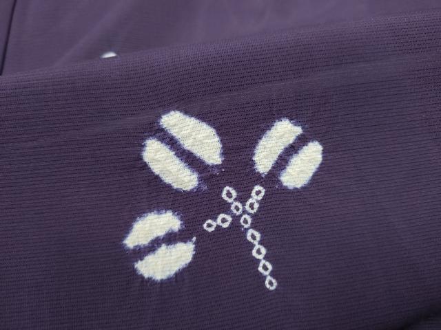 平和屋着物＊夏物　小紋　絽　総絞り　枝葉文　正絹　逸品　CABJ4834hy
