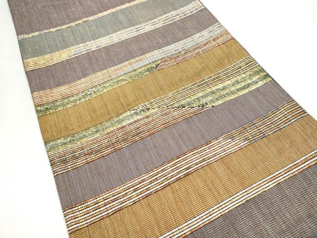 平和屋着物●両面　太鼓柄袋帯　霞文　金糸　正絹　逸品　CABJ4839hy