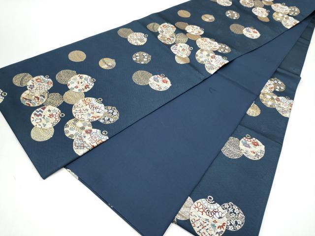 平和屋着物●六通柄袋帯　唐織　鈴　草花文　金糸　正絹　逸品　CABJ4848hy