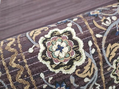 平和屋着物●両面　六通柄袋帯　花唐草文　金糸　さが美扱い　正絹　逸品　CABJ4860hy