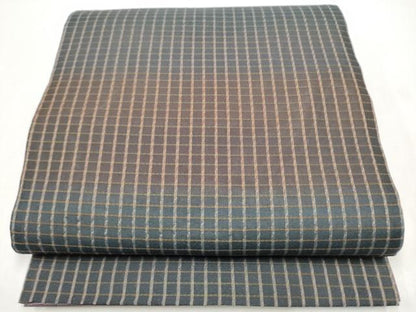 平和屋着物●両面　六通柄袋帯　花唐草文　金糸　さが美扱い　正絹　逸品　CABJ4860hy