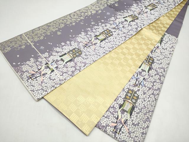 平和屋着物●山口美術織物　皇室　伊勢神宮御用　西陣織　六通柄袋帯　唐織　清暉燦映　金銀糸　正絹　逸品　CABJ4866hy