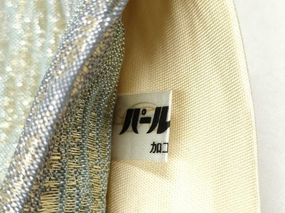 平和屋着物●全通柄袋帯　霞文　金糸　正絹　逸品　CABJ4870hy
