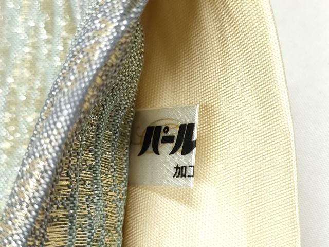 平和屋着物●全通柄袋帯　霞文　金糸　正絹　逸品　CABJ4870hy
