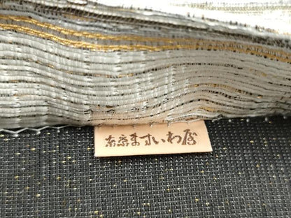 平和屋着物●全通柄袋帯　本泥染　虹彩　金糸　ますいわ屋扱い　虹彩　正絹　逸品　CABJ4880hy