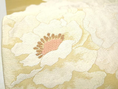平和屋着物●六通柄袋帯　富貴花苑文　金糸　正絹　逸品　CABJ4886hy