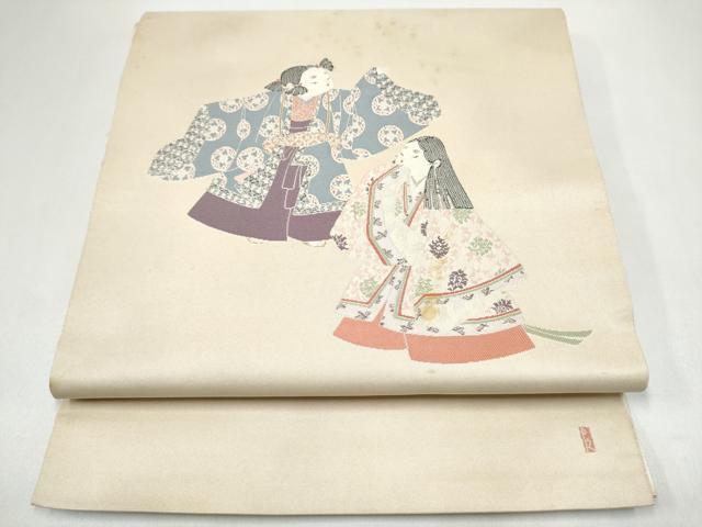 平和屋着物●加賀友禅の巨匠　初代　由水十久　太鼓柄袋帯　うなる光　正絹　逸品　CABJ4893hy