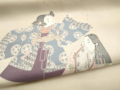 平和屋着物●加賀友禅の巨匠　初代　由水十久　太鼓柄袋帯　うなる光　正絹　逸品　CABJ4893hy