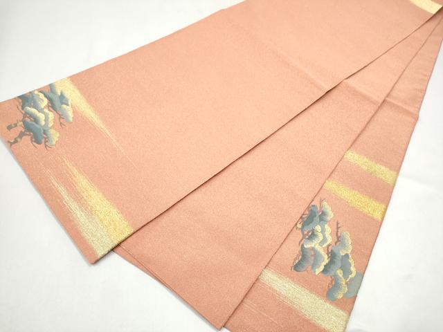平和屋着物●爪搔き本綴れ　太鼓柄袋帯　枝松文　金糸　正絹　逸品　CABJ4910hy