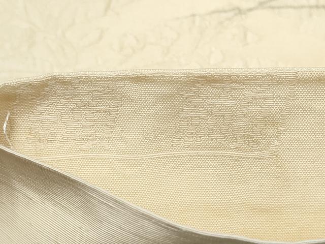 平和屋着物●西陣　老舗　渡文謹製　手織　太鼓柄袋帯　手描き　纐纈　枝牡丹　金彩　正絹　逸品　CABJ4933hy