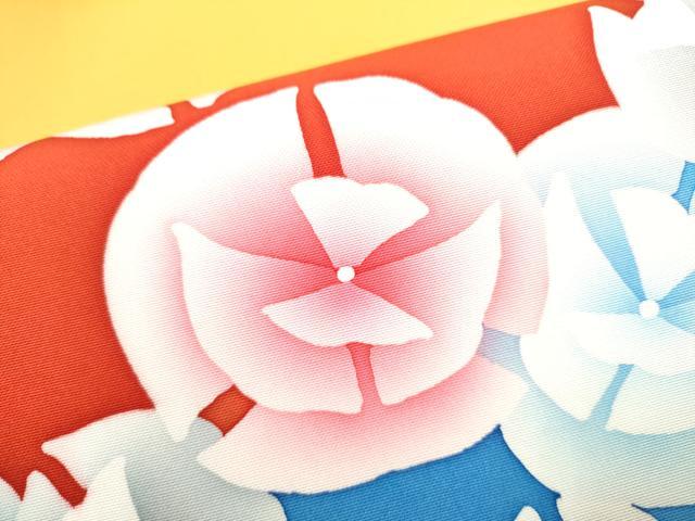 平和屋着物●全通柄袋帯　ろうけつ染　舞花文　正絹　逸品　CABJ4935hy