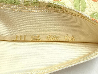 平和屋着物●西陣　川島織物　六通柄　本袋帯　流水萩文　金銀糸　正絹　逸品　CABJ4938hy