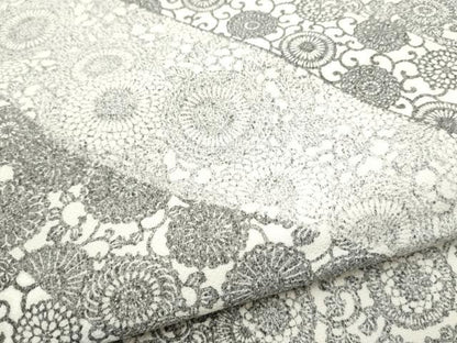 平和屋着物●全通柄袋帯　型染め　菊唐草文　正絹　逸品　CABJ4949hy