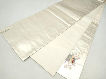平和屋着物●松岡正剛　太鼓柄袋帯　春麗人　金糸　正絹　逸品　CABJ4951hy