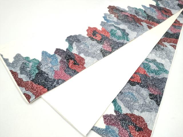 平和屋着物●博多織　鵬翔　全通柄袋帯　纐纈　霞文　正絹　逸品　未使用　CABJ4956hy