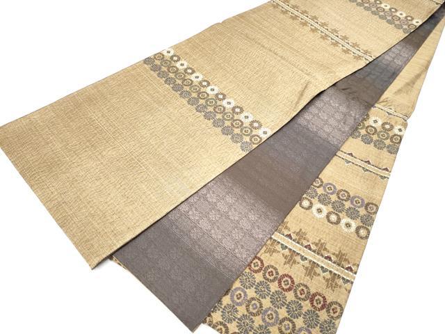平和屋着物●両面　六通柄袋帯　いちご錦　菊　金糸　鈴乃屋扱い　正絹　逸品　CABJ4957hy