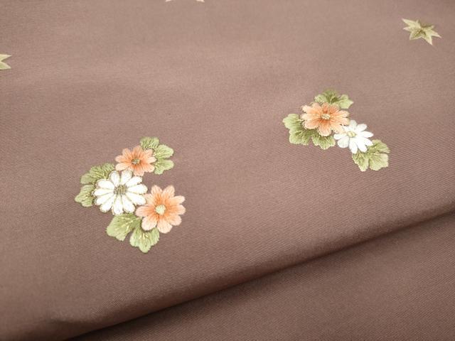 平和屋着物●九寸名古屋帯　総刺繍　草花文　金糸　CABJ4973hy